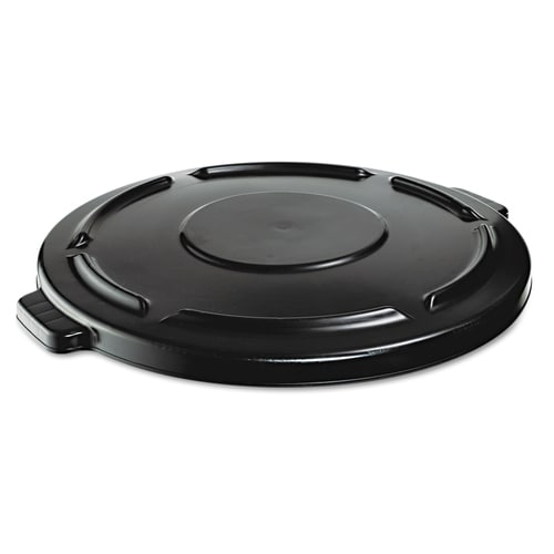 Rubbermaid Commercial Products Black Plastic Outdoor Trash Can Lid In The Trash Can Lids 