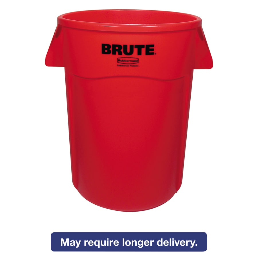 Rubbermaid Commercial Products FG264360RED Brute 44-Gallon Red Plastic   Touchless Trash Can