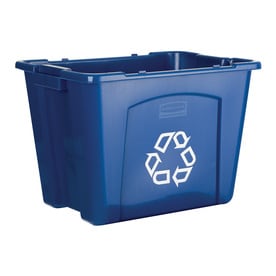 Rubbermaid Commercial Products 14-Gallon Blue Commercial Recycling Bin