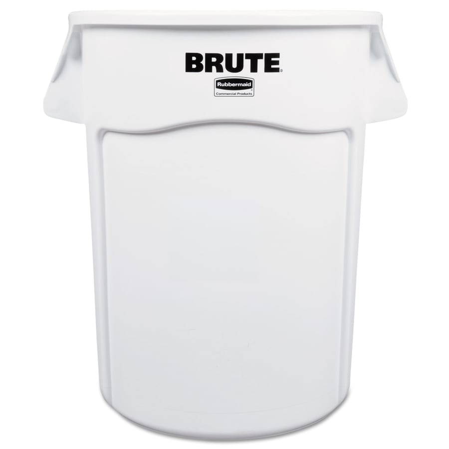 Rubbermaid Commercial Products 1779740 Brute 44-Gallon White Plastic   Touchless Trash Can