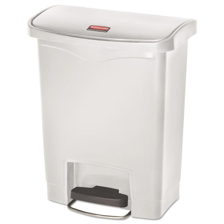 Rubbermaid Commercial Products Slim Jim 8-Gallon White Plastic