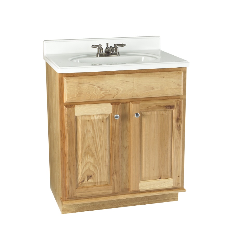 Allen Roth 30 Natural Carson Hickory Natural Bath Vanity At