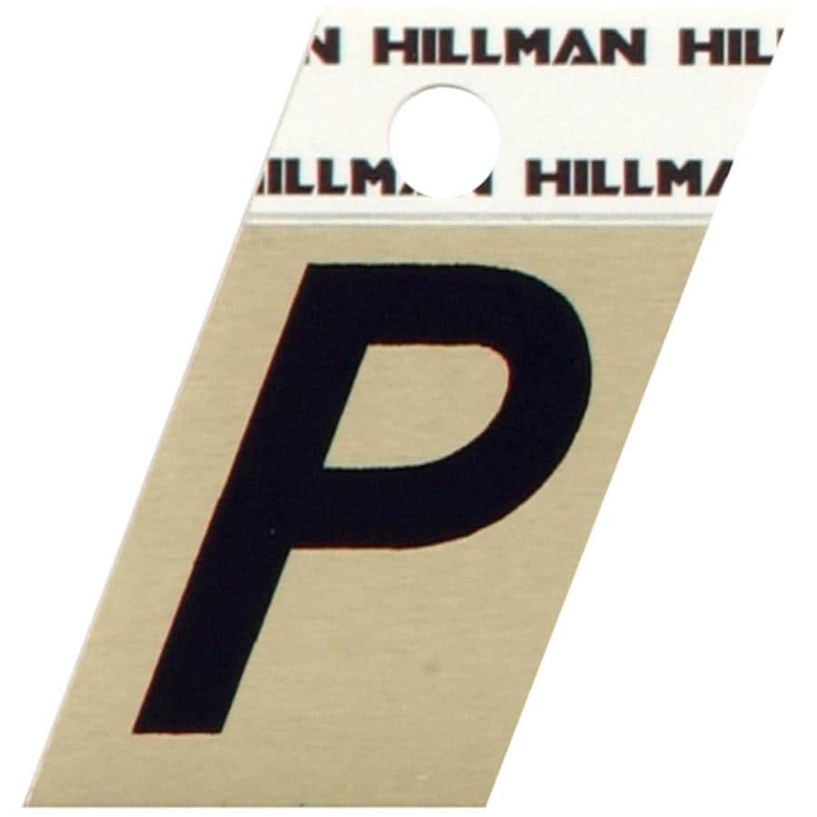 Hillman 1-1/2-in Reflective Black Letter P