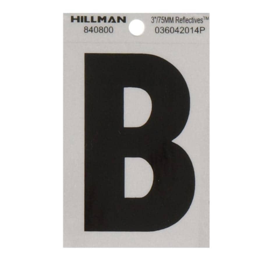 Hillman 087200004144 LETTER B 3 IN BLACK/SILVER 3-6042