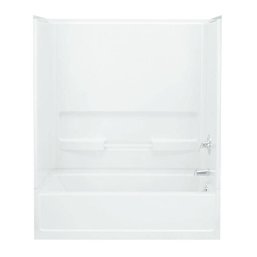 Sterling 61031120-0 Advantage White Fiberglass and Plastic Composite Rectangular Skirted Bathtub with Right-Hand Drain (Common: 30-in x 60-in; Actual: 15-in x 30.5-in x 60.25-in)
