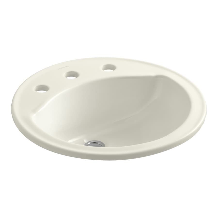 Sterling 441908-96 Modesto Biscuit Drop-In Round Bathroom Sink with Overflow