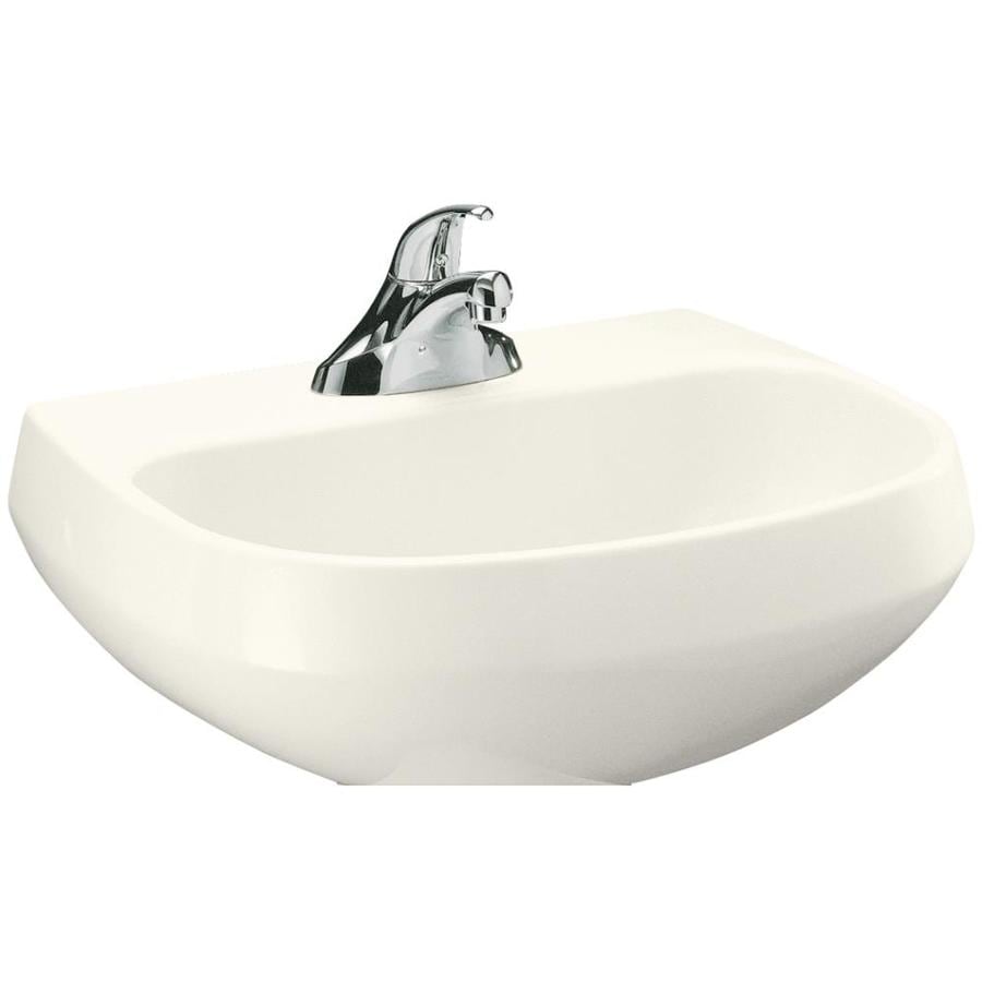 Wellworth 22.25-in L x 18.25-in W Biscuit Vitreous China Oval Pedestal ...