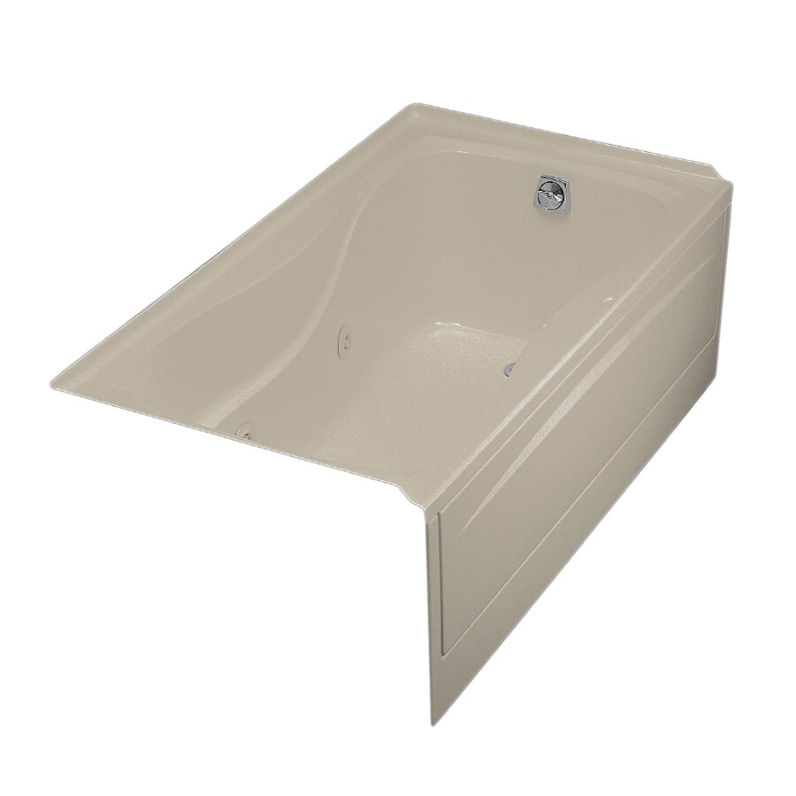 KOHLER 1209-RA-G9 Hourglass Sandbar Acrylic Hourglass in Rectangle Whirlpool Tub (Common: 32-in x 60-in; Actual: 20-in x 32-in x 60-in)