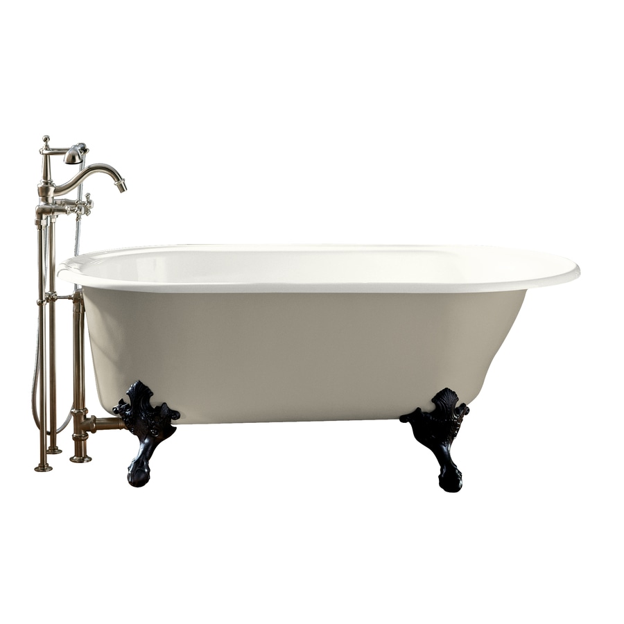 KOHLER Iron Works Historic 66in White Cast Iron Clawfoot Bathtub with