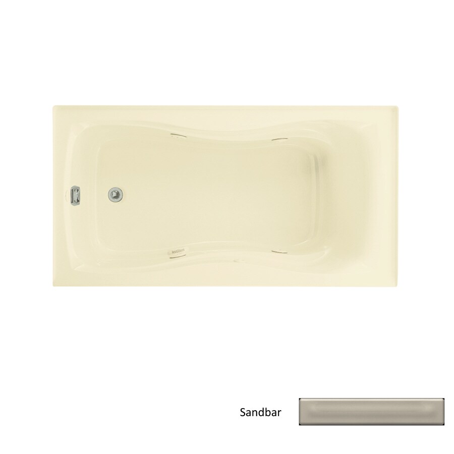 KOHLER 1209-G9 Hourglass Sandbar Acrylic Hourglass in Rectangle Whirlpool Tub (Common: 32-in x 60-in; Actual: 20-in x 32-in x 60-in)