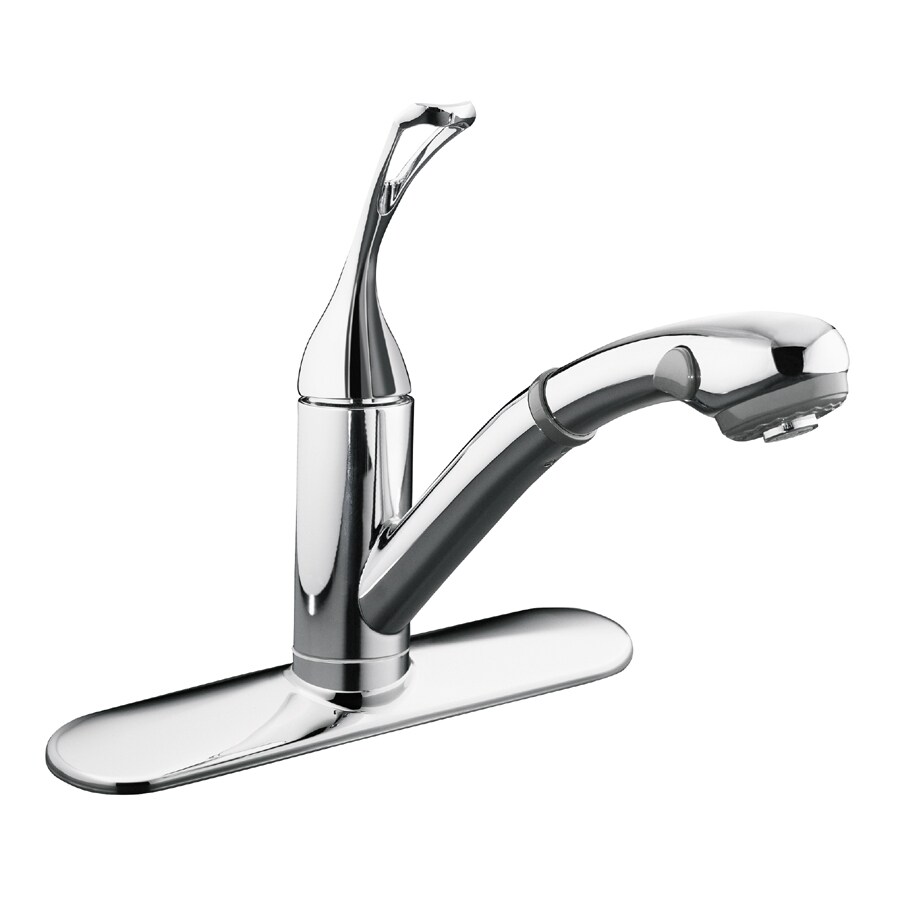 Kohler® K-15162-L-CP Coralais® Decorator Single-Control Polished Chrome Pullout Spray Kitchen Sink Faucet