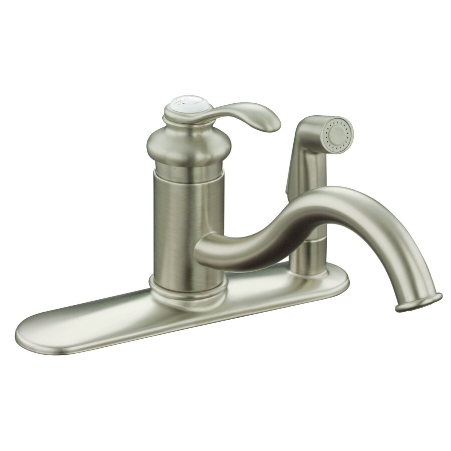 Kohler Fairfax Vibrant Brushed Nickel 1 Handle Low Arc Kitchen