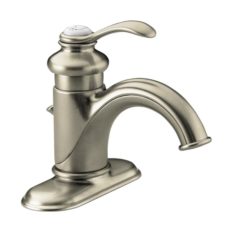 Shop KOHLER Fairfax Vibrant Brushed Nickel 1Handle 4in Centerset WaterSense Bathroom Faucet 