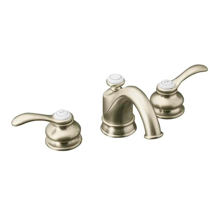 Shop KOHLER Fairfax Vibrant Brushed Nickel 2Handle Widespread WaterSense Bathroom Faucet Drain 