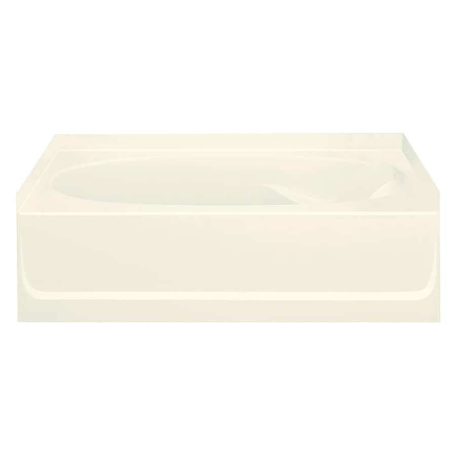 Sterling 71111110-96 Ensemble Biscuit Fiberglass and Plastic Composite Oval In Rectangle Skirted Bathtub with Left-Hand Drain (Common: 42-in x 60-in; Actual: 16-in x 42-in x 60.25-in)