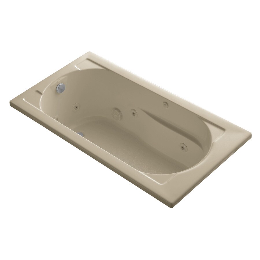 KOHLER 1357-33 Devonshire Mexican Sand Acrylic Rectangular Whirlpool Tub (Common: 32-in x 60-in; Actual: 20-in x 32-in x 60-in)