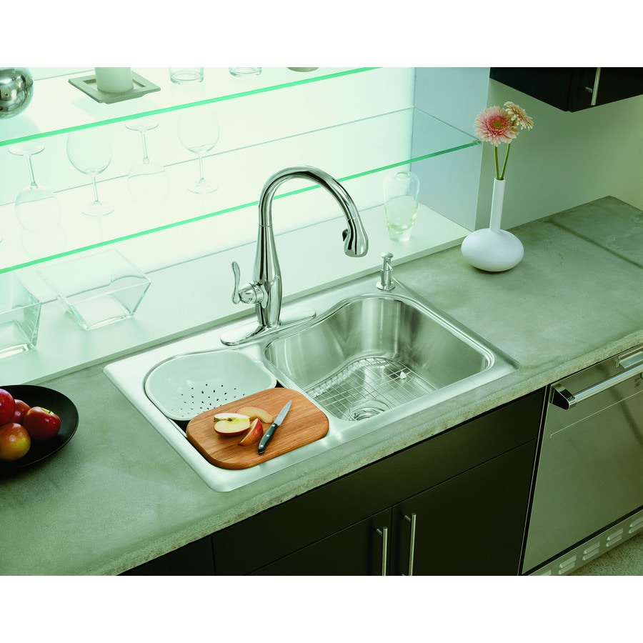 Kohler Staccato 22 In X 33 In Double Basin Stainless Steel Drop In 4