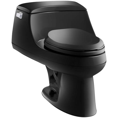 KOHLER San Raphael Black Black Elongated Standard Height Toilet 12in RoughIn Size (ADA
