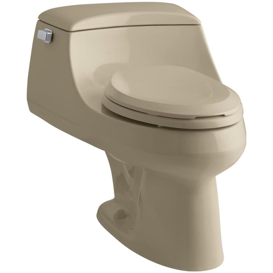 KOHLER 3466-33 San Raphael Mexican Sand Elongated Standard Height Toilet 12-in Rough-In 1.6-GPF