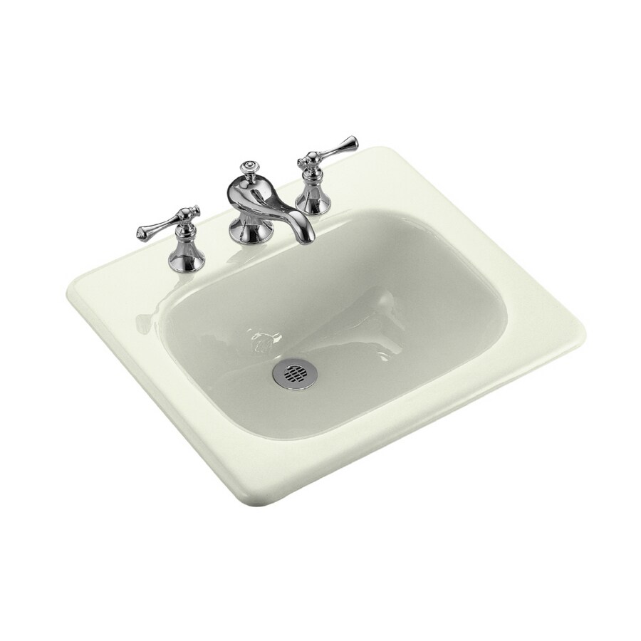 KOHLER Tahoe Tea Green Cast Iron Bath Sink in the Bathroom Sinks