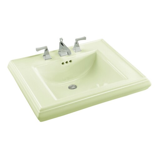 Kohler Memoirs Tea Green Pedestal Sink Top 4 Centerset At