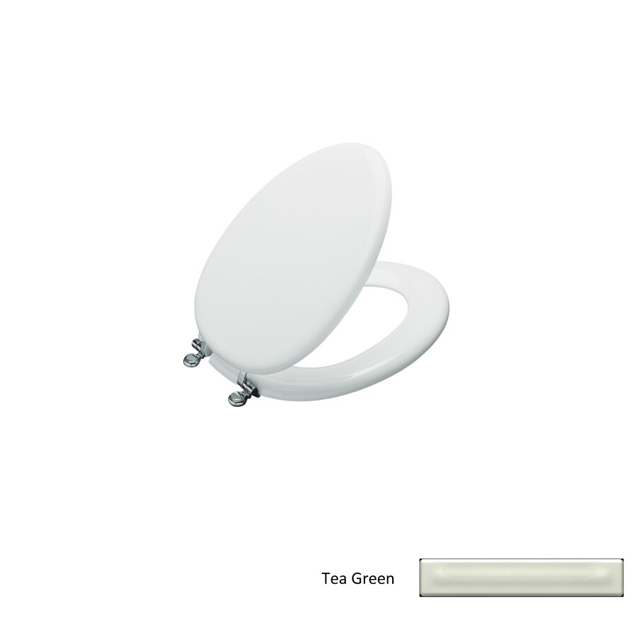 KOHLER Elongated Tea Green Kathryn Toilet Seat at