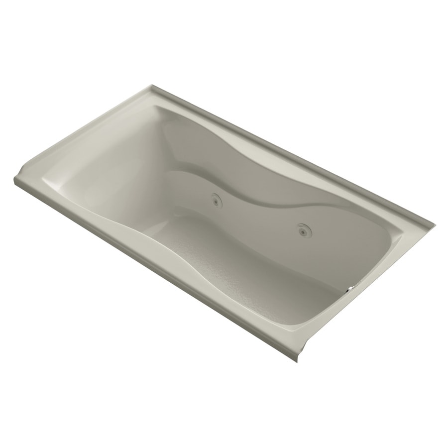 KOHLER 1209-RH-G9 Hourglass Sandbar Acrylic Hourglass in Rectangle Whirlpool Tub (Common: 32-in x 60-in; Actual: 20-in x 32-in x 60-in)
