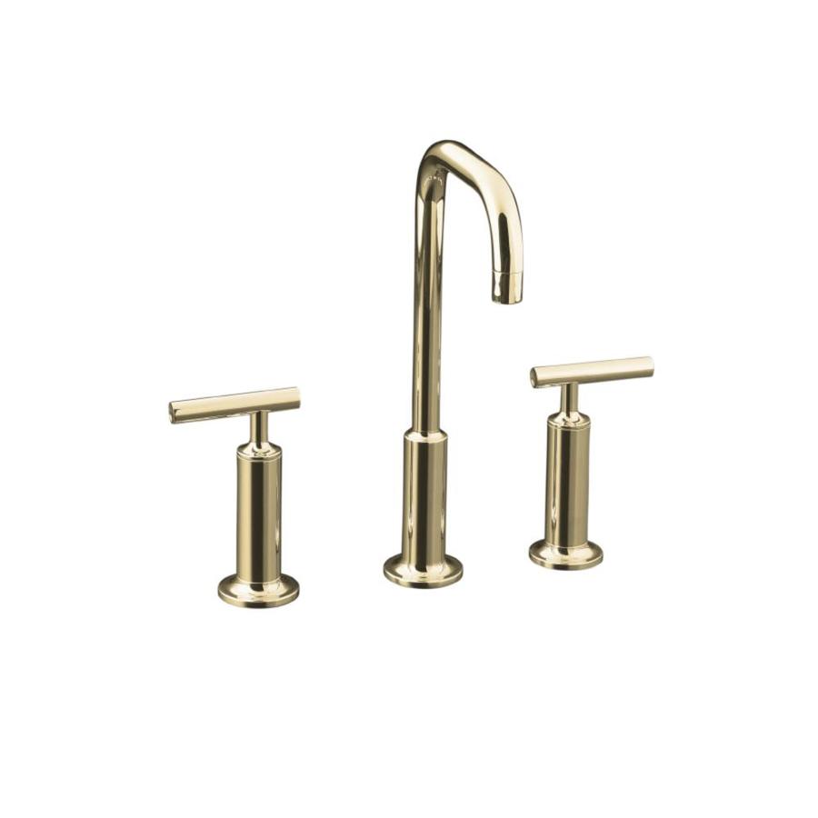 KOHLER Purist Vibrant Polished Nickel 2handle Widespread WaterSense Bathroom Sink Faucet with