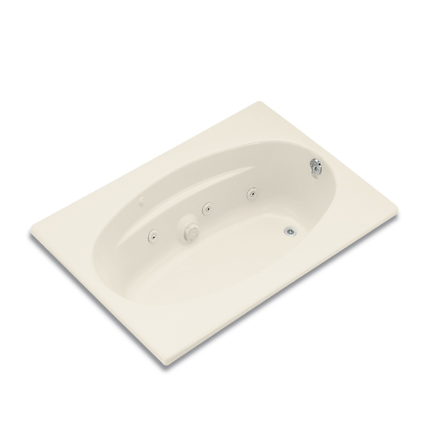 KOHLER 1126-RH-47 Acrylic Oval in Rectangle Whirlpool Tub (Common: 42-in x 60-in; Actual: 18.125-in x 42-in x 60-in)