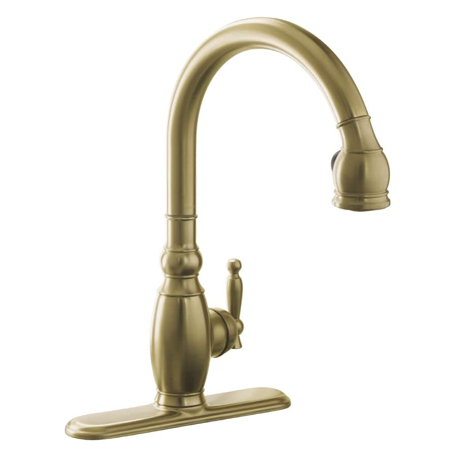 KOHLER Vinnata Vibrant Brushed Bronze 1-Handle Deck Mount ...