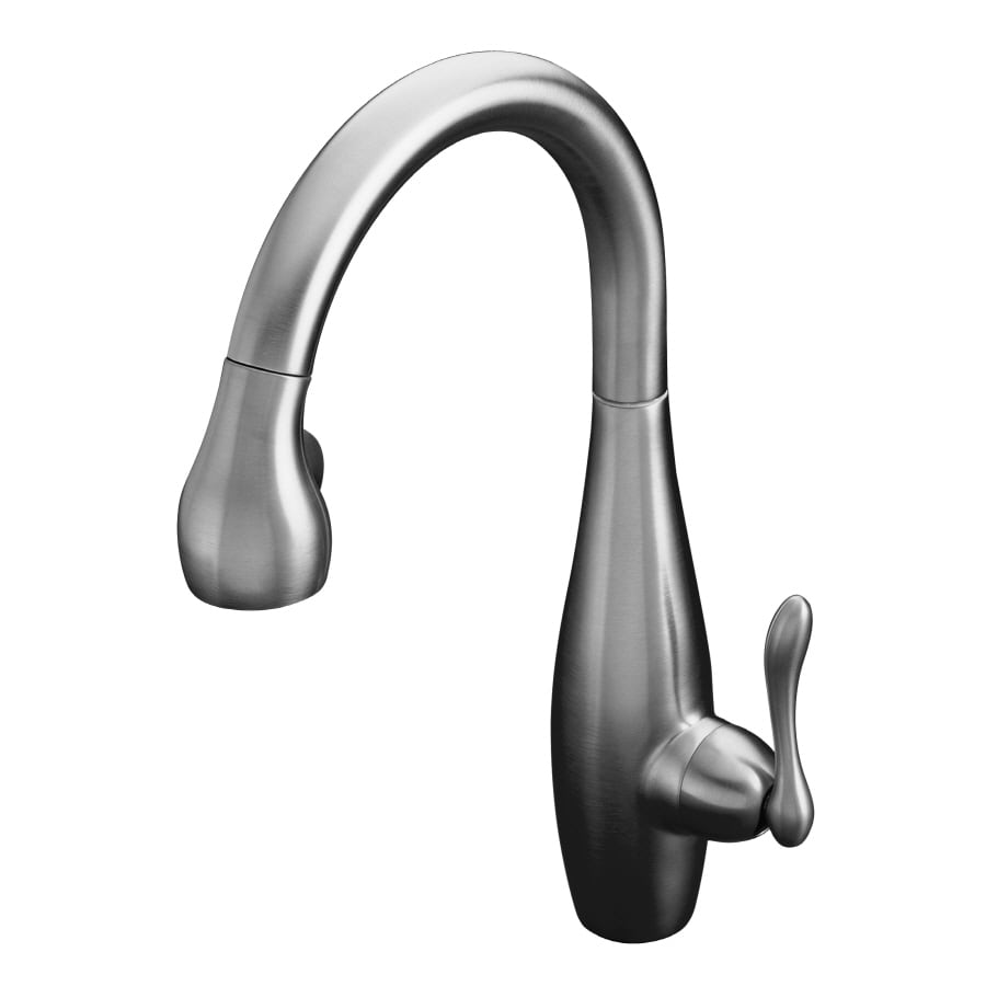 Kohler® K-692-G Clairette® Single Handle Brushed Chrome Kitchen Faucet
