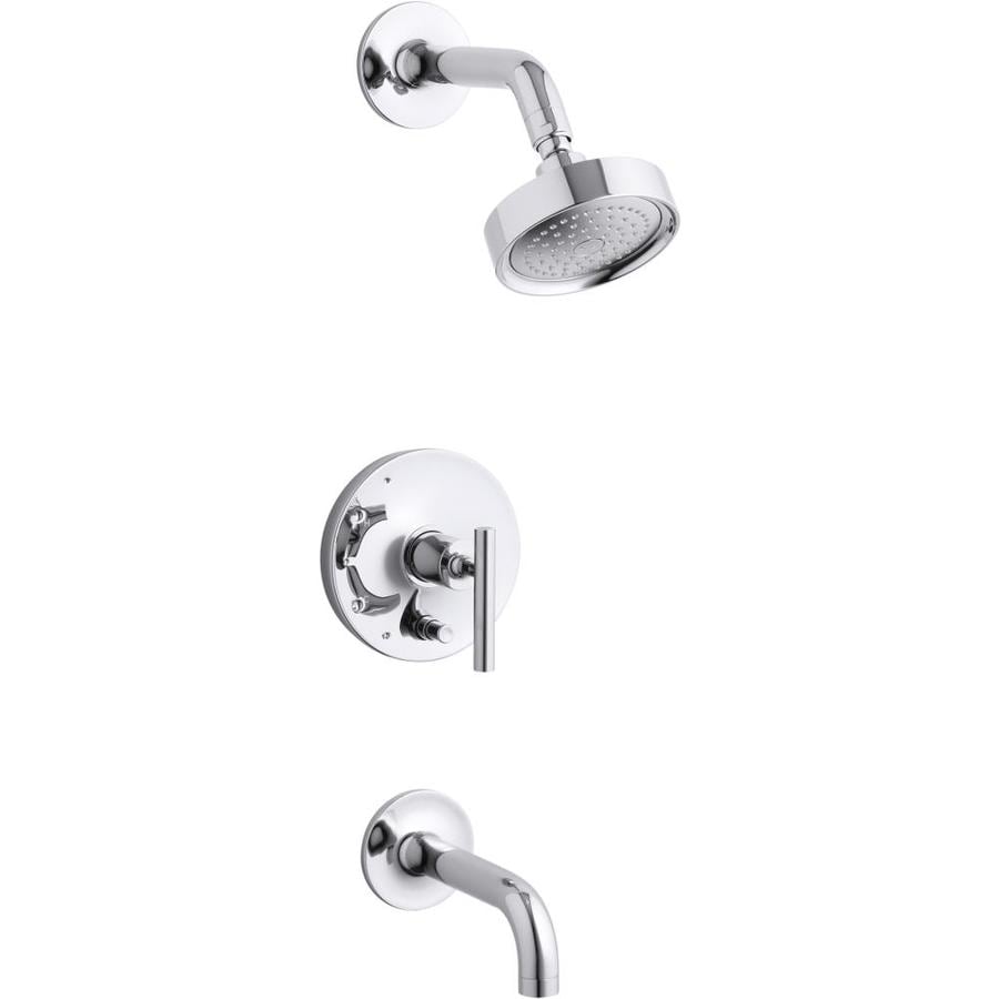 KOHLER Purist Polished Chrome 1-Handle Bathtub and Shower Faucet in the ...