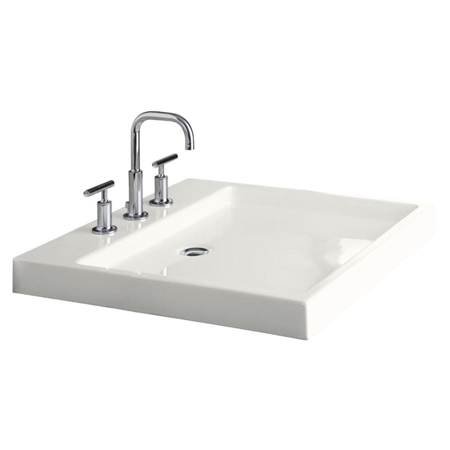 Kohler Purist White Fire Clay Drop In Rectangular Bathroom Sink Kohler Purist White Fire Clay Drop In Rectangular Bathroom Sink
