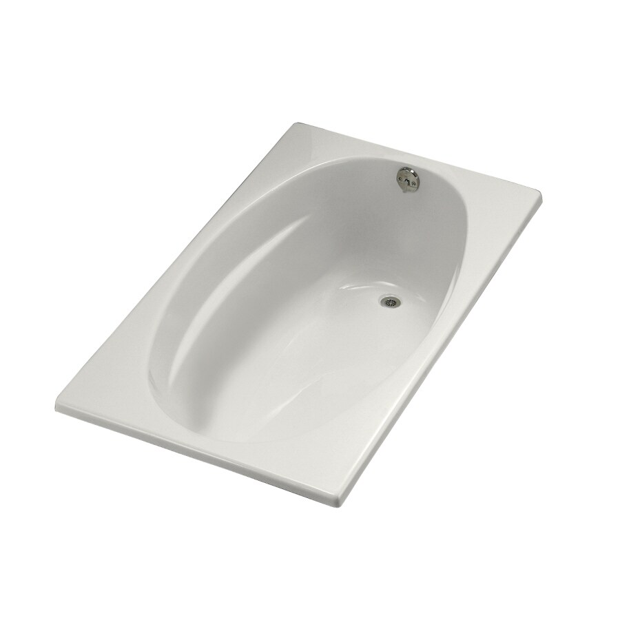 KOHLER Proflex White Acrylic Oval in Rectangle Drop-In Bathtub with  Right-Hand Drain (Common: 36-in x 60-in; Actual: 18.13-in x 36-in x 60-in)  at Lowes.com