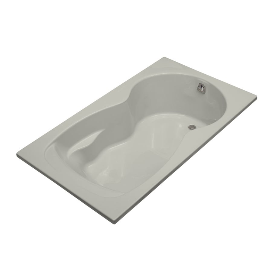 KOHLER 1193-R-95 60" x 42" Synchrony Ice Grey Hourglass-in-Rectangle Drop-In Tub