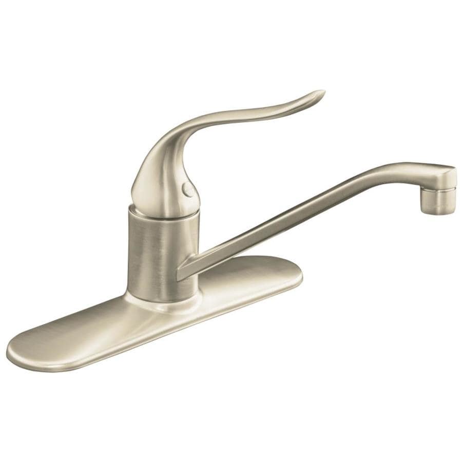 KOHLER Coralais Vibrant Brushed Nickel 1-Handle Low-Arc ...