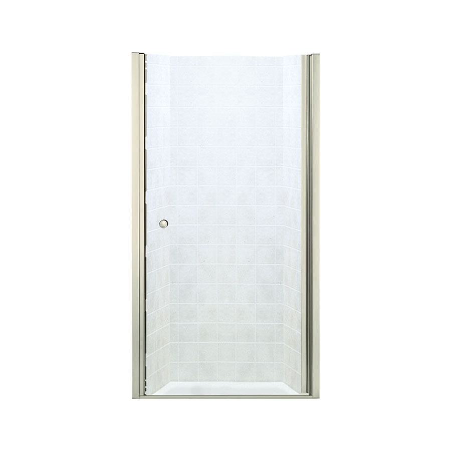 Sterling Finesse 36 25 In To 37 75 In W Frameless Hinged Brushed