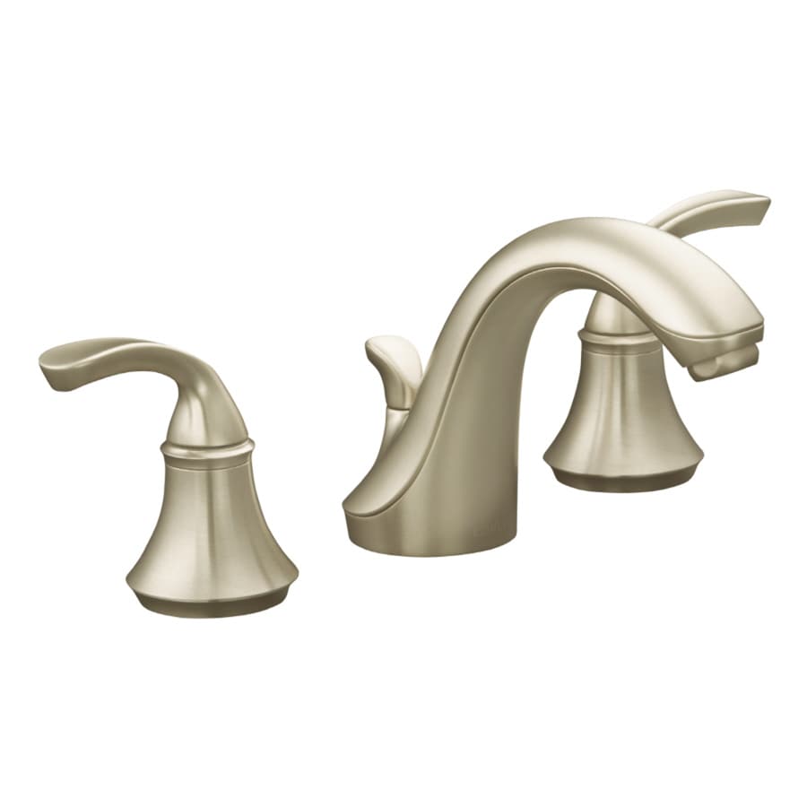 Kohler Forte Vibrant Brushed Nickel 2 Handle Widespread Watersense