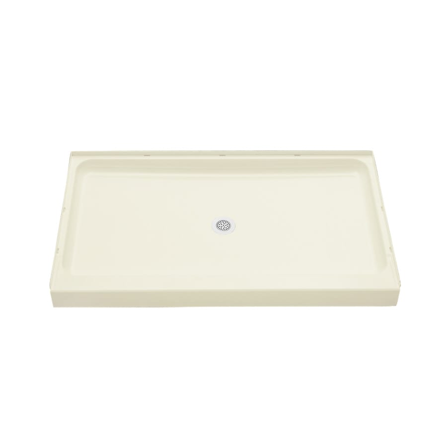 Sterling 72131100-96 Ensemble 34-in W x 60-in L with Center Drain Shower Base (Biscuit)