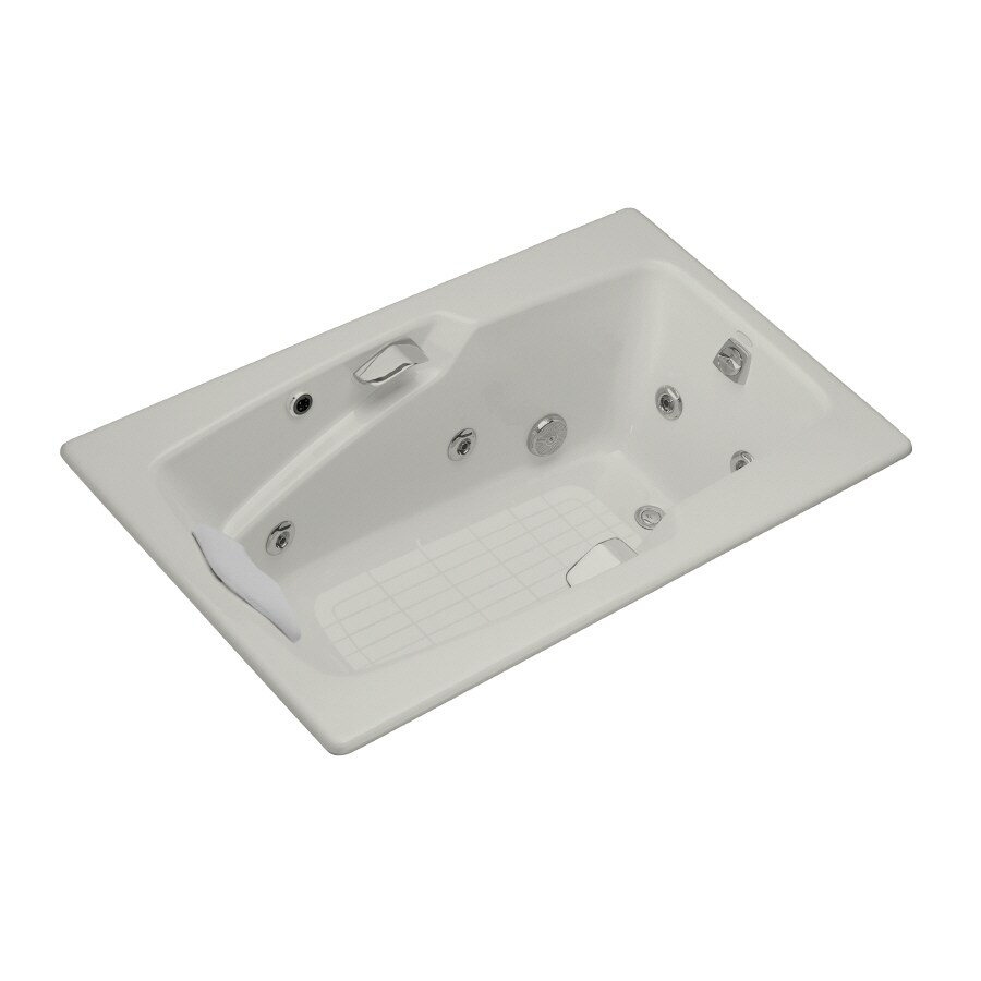 KOHLER 792-H2-95 Steeping Ice Grey Cast Iron Rectangular Whirlpool Tub (Common: 36-in x 60-in; Actual: 20.375-in x 36-in x 60-in)