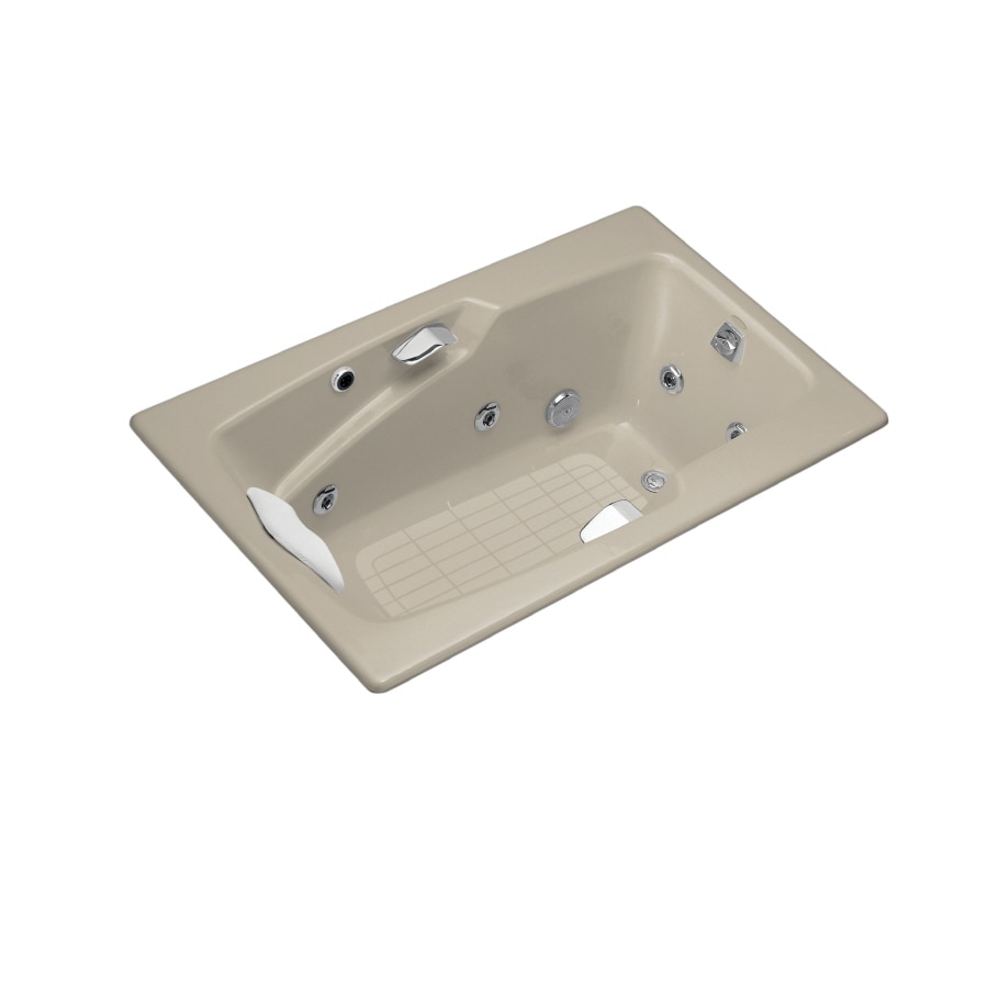 KOHLER 792-HE-G9 Steeping Sandbar Cast Iron Rectangular Whirlpool Tub (Common: 36-in x 60-in; Actual: 20.375-in x 36-in x 60-in)