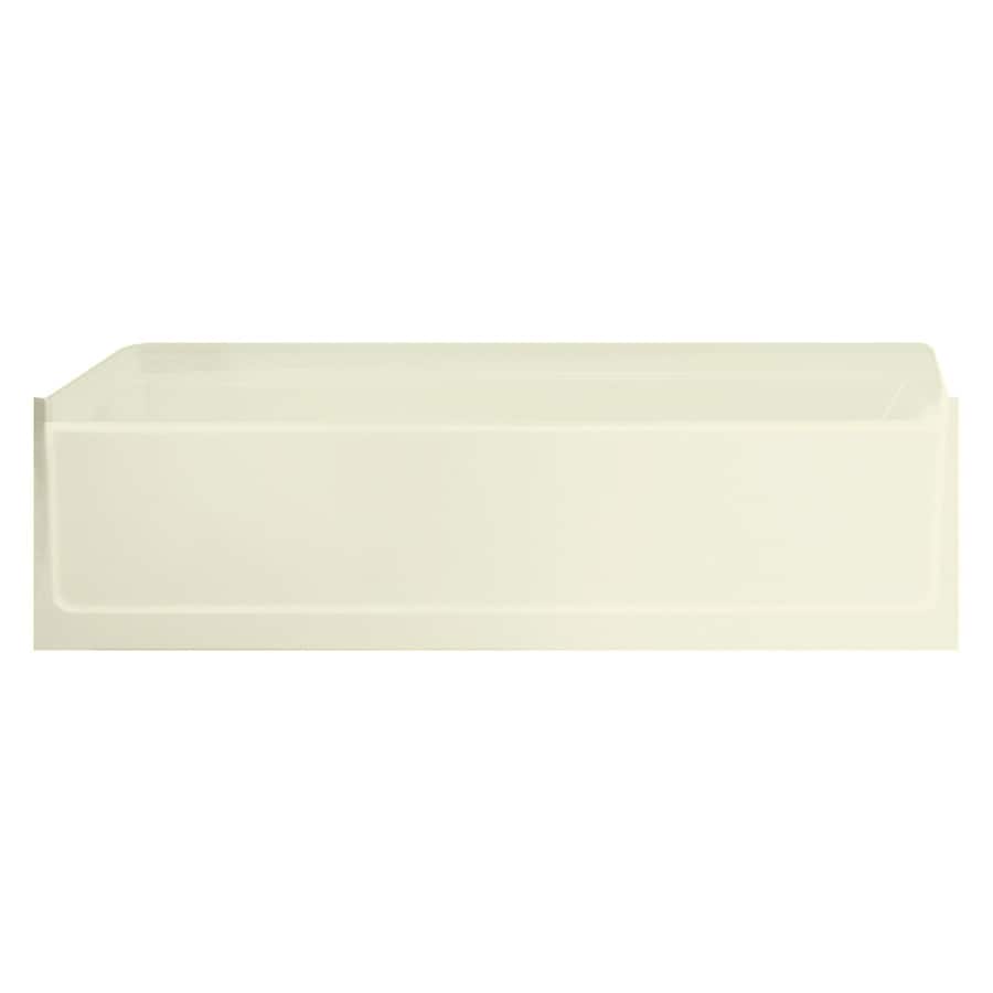 Sterling 61031110-96 Advantage Biscuit Fiberglass and Plastic Composite Rectangular Skirted Bathtub with Left-Hand Drain (Common: 30-in x 60-in; Actual: 18.5-in x 30.5-in x 60.25-in)