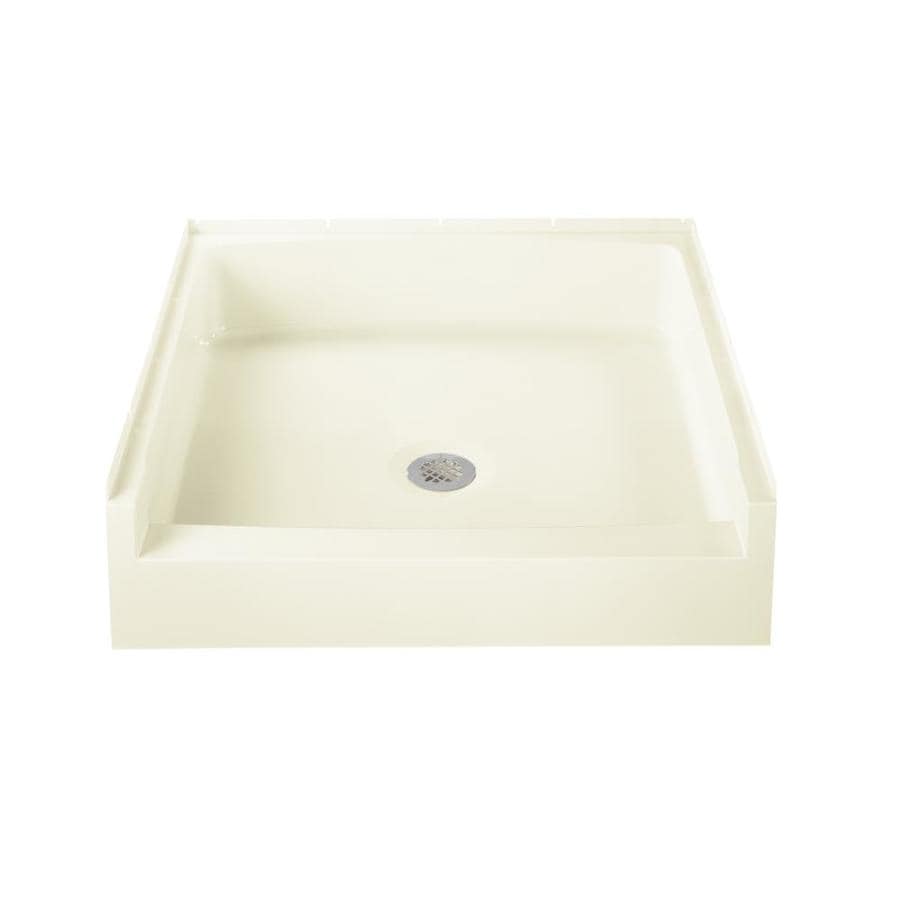 Sterling 62011100-96 Advantage 34-in W x 32-in L with Center Drain Shower Base (Biscuit)