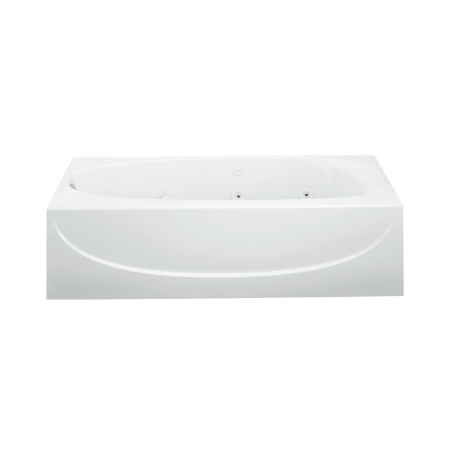 Sterling 76091110-0 Acclaim 60-in L x 30-in W x 18-in H White Rectangular Whirlpool Tub