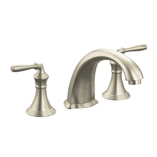 Kohler Devonshire Vibrant Brushed Nickel 2 Handle Commercialresidential Deck Mount Roman 5486