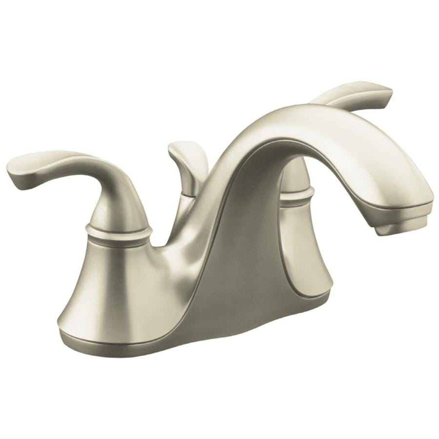 Shop KOHLER Forte Vibrant Brushed Nickel 2-Handle 4-in ...