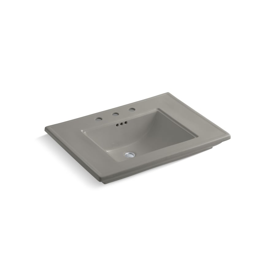 KOHLER 2269-8-K4 Memoirs Cashmere Fire Clay Drop-In Rectangular Bathroom Sink with Overflow