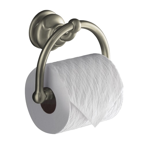 KOHLER Fairfax Vibrant Brushed Nickel Wall Mount SpringLoaded Toilet