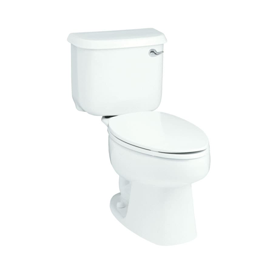 Sterling 402315-RA-0 Windham White 1.6-GPF (6.06-LPF) 12-in Rough-In Elongated 2-Piece Standard Height Toilet