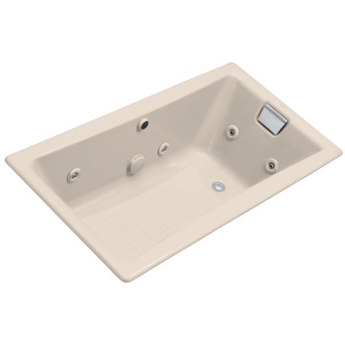 KOHLER TeaForTwo 2Person Innocent Blush Cast Iron Rectangular